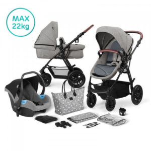 Kinderwagen Kinderkraft Xmoov 3-in-1 Grey (incl. Autostoel & Luiertas)