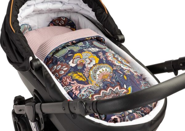 Kinderwagen bekledingset kussen + deken Boho Roze