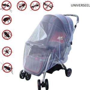 Klamboe Kinderwagen Universeel - Muggennet Kinderwagen - Muggengaas - Insectengaas - Anti Insect Baby - Bugaboo - Maxi Cosi - Wit