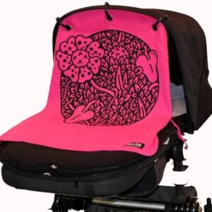 Kurtis Jungle Zonnedoek Kinderwagen - roze/zwart