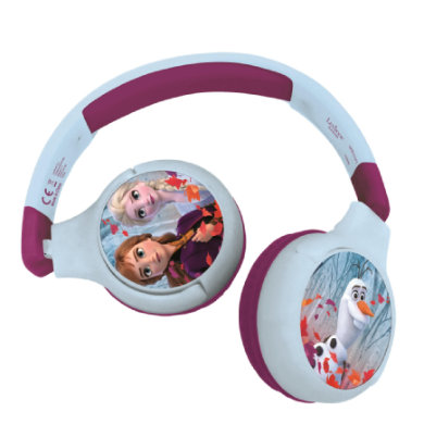 LEXIBOOK Disney Frozen 2-in-1 Bluetooth-hoofdtelefoon voor kinderen met ingebouwde microfoon