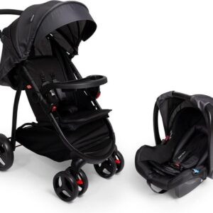 Little World Kinderwagen Convoy 2 in 1 Grijs-Zwart