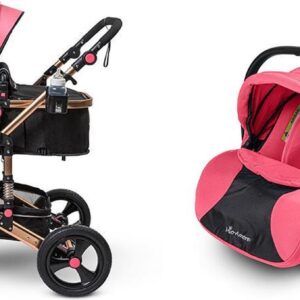 Mio Amore 3 in 1 kinderwagen Florence incl. autostoel (Roze)