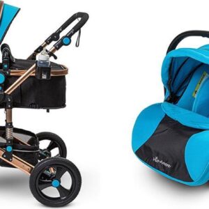 Mio Amore 3 in 1 kinderwagen Milano incl. autostoel (Blauw)