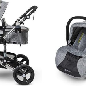 Mio Amore 3 in 1 kinderwagen Palermo incl. autostoel (grijs)