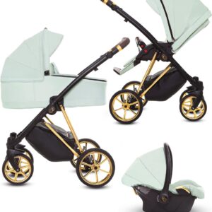 Musse Ultra Mint 3 in 1 Kinderwagen incl. maxi cosi - complete set babywagen (levertijd 2 á 3 weken)