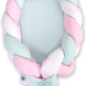 My Sweet Baby Babynestje 2-in-1 Mint-Wit-Roze - Baby nestje - Babynestje Roze - Babynestjes