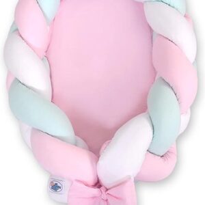 My Sweet Baby Babynestje 2-in-1 Roze-Wit-Mint - Baby nestje - Babynestje Roze - Babynestjes