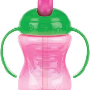 Nuby 2-in-1 Beker Met Harde Tuit 240ml Groen/roze