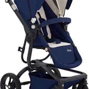 Qtus Spider Blauw - Zwart frame - All-terrain kinderwagen tot 4 jaar