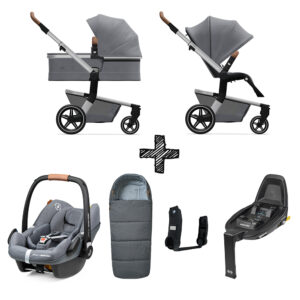 Set Compleet | Kinderwagen Joolz Hub+ Gorgeous Grey + Voetenzak &...