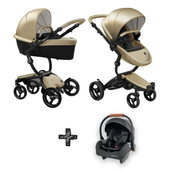 Set | Kinderwagen Mima Xari Champagne + Autostoel