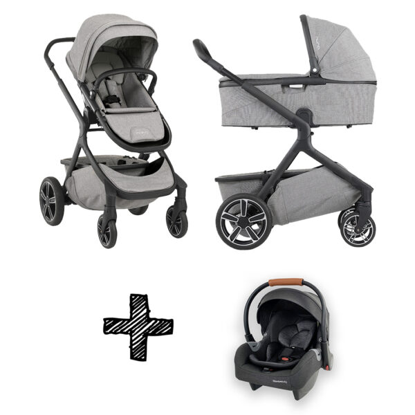 Set | Kinderwagen Nuna Demi Grow Frost + Autostoel Premium Granite...