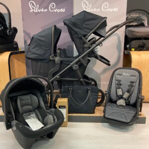 Showmodel Silver Cross Duo Kinderwagen Coast Flint Met Autostoel En Twee Zitjes