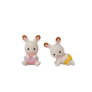 Sylvanian Families ® Chocoladekonijntweeling aden met kinderwagen