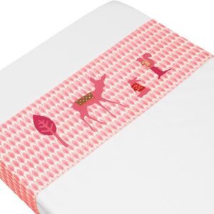 Taftan - baby-lakentje wieg en kinderwagen Hertje roze roze 100 x 80