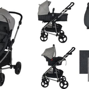 XAdventure Inspire Combi Kinderwagen - Jeans - Grijs - Inclusief autostoel