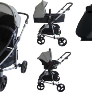 XAdventure Inspire Kinderwagen - ZWART/GRIJS