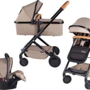 Xadventure Icon Combi Kinderwagen - Incl. Autostoel - Fossil Taupe