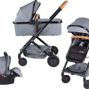 Xadventure Icon Combi Kinderwagen - Incl. Autostoel - Shade Grijs