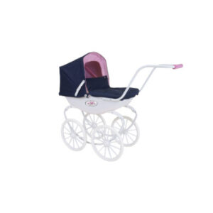 knorr® speelgoed poppenwagen Class ic kinderwagen marine/wit