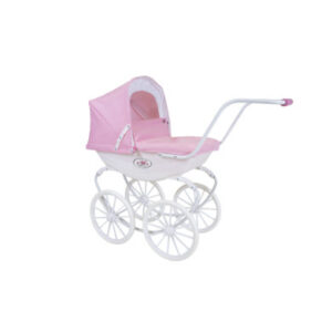 knorr® speelgoed poppenwagen Class ic kinderwagen roze/wit