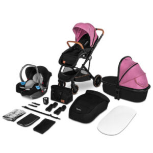 lionelo Kinderwagen Riya 3 in 1 Roze Violet