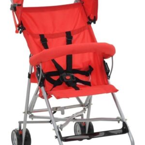 vidaXL Kinderwagen inklapbaar staal rood