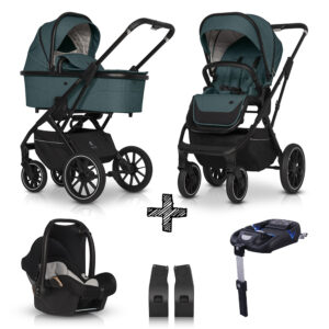 Kinderwagen Cavoe Axo Comfort Lagoon 4in1 + Gratis Wipstoel