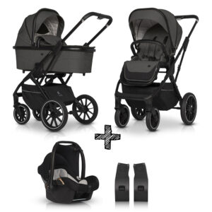 Kinderwagen Cavoe Axo Comfort Shadow 3in1 + Gratis Wipstoel