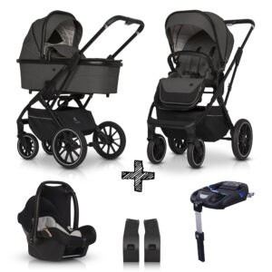 Kinderwagen Cavoe Axo Comfort Shadow 4in1 + Gratis Wipstoel