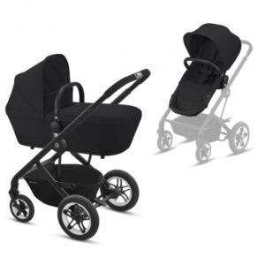 Kinderwagen Cybex Talos S Deep Black / Black + Gratis Wipstoel