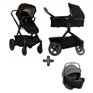 SET | Kinderwagen Nuna Demi Grow Riveted + Autostoel Nuna Arra Charcoal