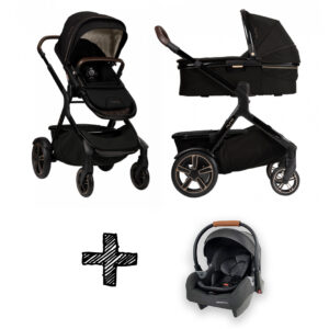 SET | Kinderwagen Nuna Demi Grow Riveted + Autostoel Premium Granite Grey