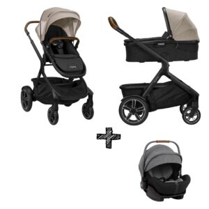 SET | Kinderwagen Nuna Demi Grow Timber + Autostoel Nuna Arra Charcoal