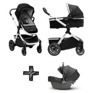 Set | Kinderwagen Nuna Demi Grow Cyber + Autostoel Nuna Pipa Next Compatible Caviar