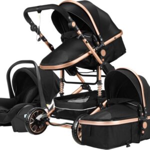 ComfyNest® Kinderwagen 3 in 1 - Met stoel en wieg - Luxe uitstraling - Wandelwagen Baby