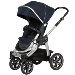 Hartan Kinderwagen Racer GTX marine stripes (410) Framekleur zilver