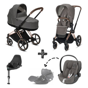 Kinderwagen Cybex Priam Soho Grey/Mid Grey met autostoel & Isofixbase