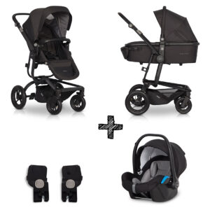 Kinderwagen EasyGo Soul 3in1 Basalt met Autostoel & Adapterset