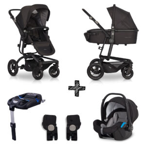 Kinderwagen EasyGo Soul 4in1 Basalt met Autostoel & Isofixbase & Adapterset