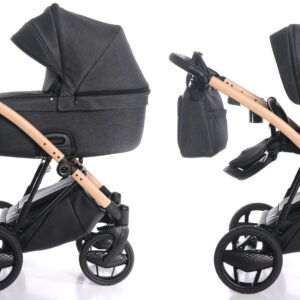 Kinderwagen Invictus 2.0 Wood Frame - Black