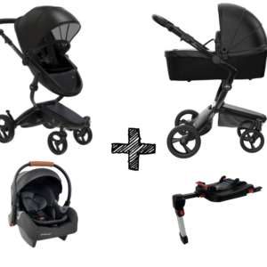 Kinderwagen Mima Xari Black met Autostoel & Isofix Base