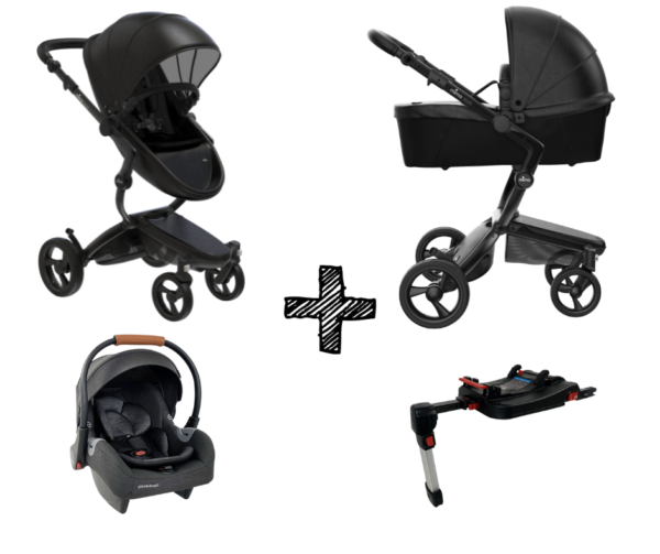 Kinderwagen Mima Xari Black met Autostoel & Isofix Base