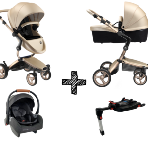 Kinderwagen Mima Xari Champagne met Autostoel & Isofix Base