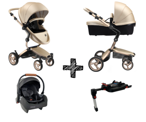 Kinderwagen Mima Xari Champagne met Autostoel & Isofix Base