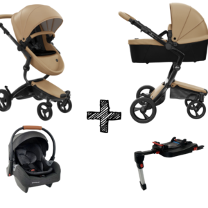 Kinderwagen Mima Xari Latte met Autostoel & Isofix Base