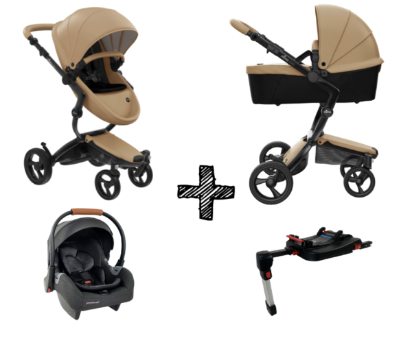 Kinderwagen Mima Xari Latte met Autostoel & Isofix Base