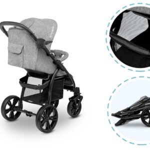 Lionelo Annet luxe kinderwagen met accessoires - beton grijs