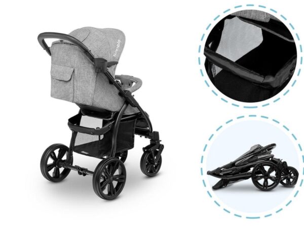 Lionelo Annet luxe kinderwagen met accessoires - beton grijs